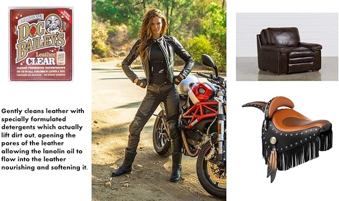 Doc Baileys All Leather Care Detail Kit (Set of 3) - Restore, Protect, and Enhance Your Leather - Leather Cleaner, Conditioner, Waterproofer, & Protectant