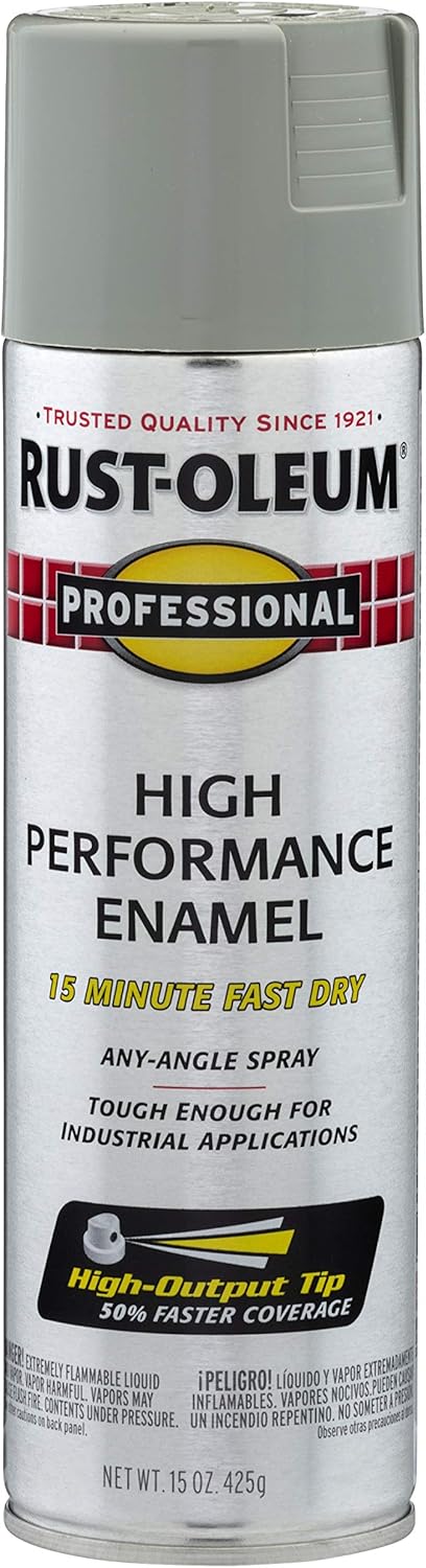 Rust-Oleum 7519838 Professional High Performance Enamel Spray Paint, 14 Oz, Stainless Steel