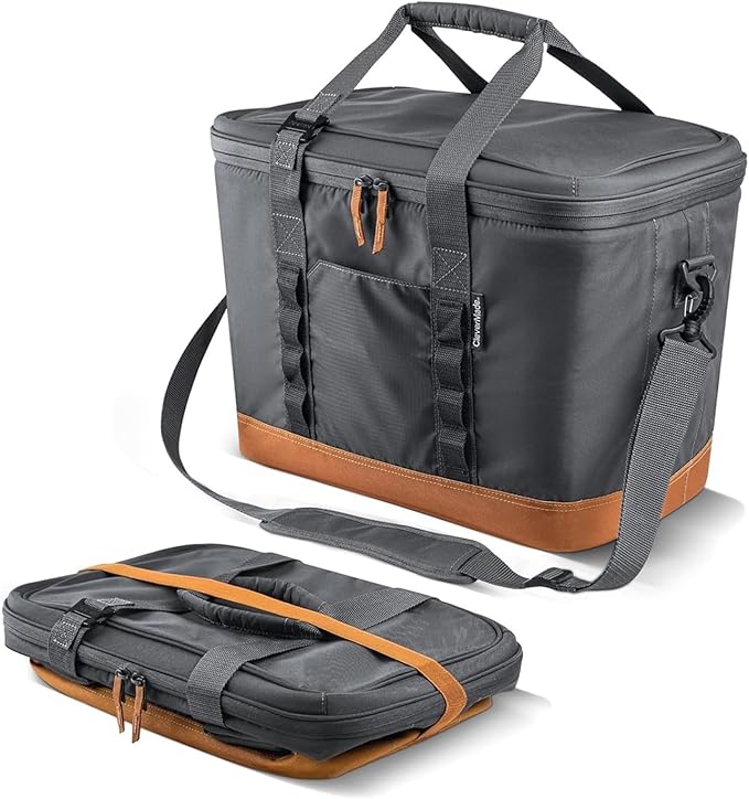 CleverMade Collapsible Insulated Cooler Bag – Leakproof Soft Cooler for Beach, Travel, Car – Bottle Opener