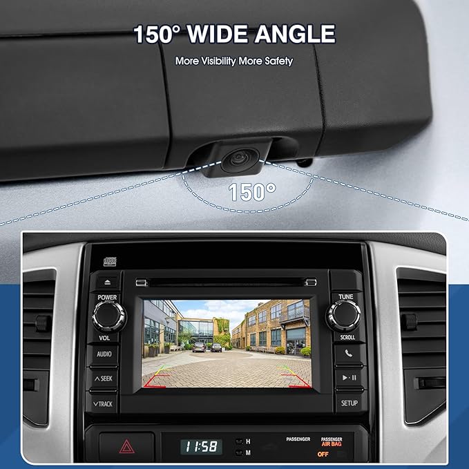 Tailgate Handle Backup Camera Fit for Toyota Tacoma 2009-2015 Tailgate Reversing Rear View Park Assist Camera RCA Plug Replaces 6909004020