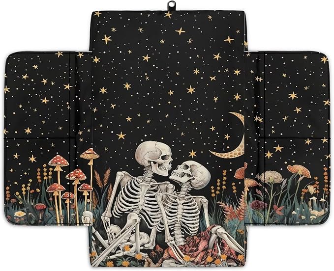 Tupalatus Skull Car Console Cover Car Accessories Mushroom Decor Armrest Cushion Cover Pad Water-Resistant Soft Comfy Armrest Covers Universal Fit for Cars SUV Pick-up Truck