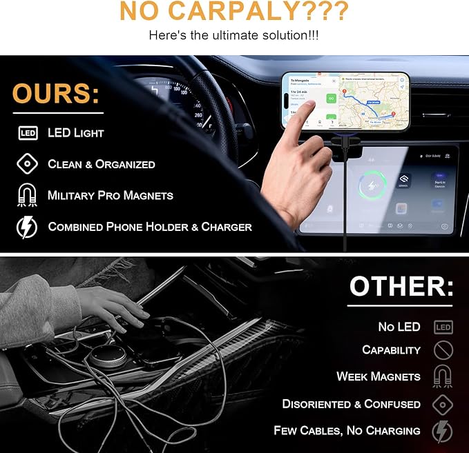 Magnetic Phone Holder for Car ,Magsafe Car Mount Charger for iPhone 17 16 Pro Max 17Air 16e 15 15Pro 14 Plus Mag Safe iPhone Car Mount for Magnet Holders for Your Car Accessories Wireless Charging
