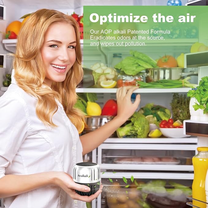 2Pack Refrigerator Deodorizer Odor Eliminator, Works for Fridge, Freezer, Room, RV & New Home | Superior to Baking Soda