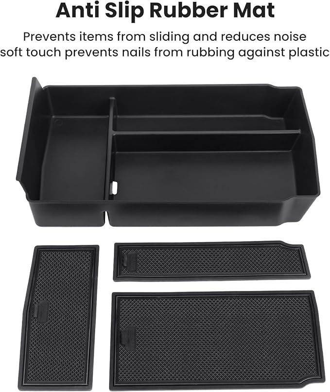 Center Console Organizer Armrest Tray Insert Storage Box for Honda CRV 2023-2026, Accessories for 2023+ CR-V Hybrid, ABS Plastic, Black