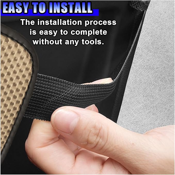 Car Center Console Cover, Cooling Auto Armrest Cushion Pad with 2 Storage Bags, Breathable Elbow Pillow Middle Console Protector, Universal Vehicle Interior Accessories (Beige)