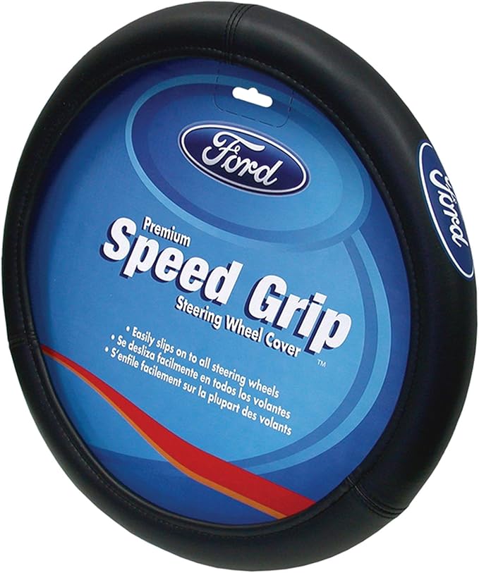 Plasticolor Ford Oval Style Premium Speed Grip Steering Wheel Cover,006452R01