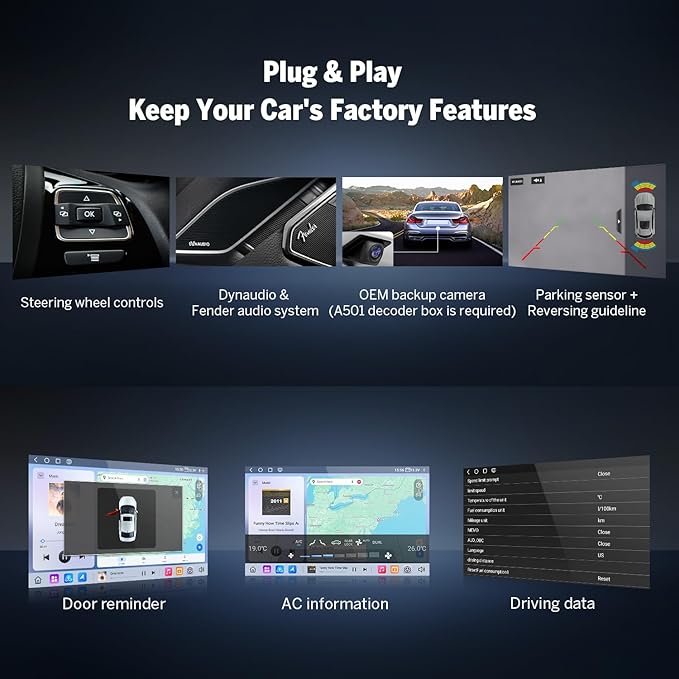 Eonon 8GB+128GB Car Audio for Volkawagen VW Jetta 2006-2015,Golf MK6 MK5,Tiguan 2008-2016,Passat 2005-2014,CarPlay/Android Auto,Touch Screen Car Stereo Opt+Coax Output,DSP,Bluetooth, 5G LTE-VWX6S-PRO
