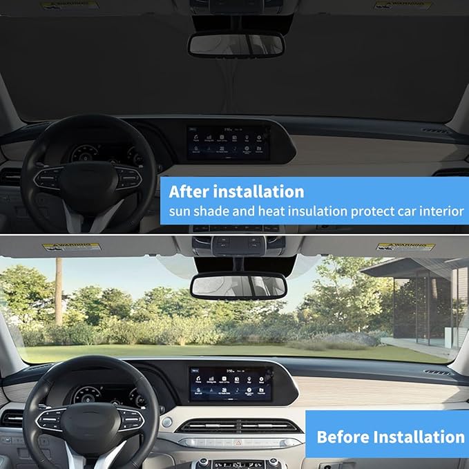 Windshield Sun Shade for Hyun-dai Palisade 2026 2025 2024 2023 2022 2021 2020 Accessories Window Sunshade Fit Hyun-dai Palisade Front Window Shade Sun Visor Blocks UV Keep Car Cooler