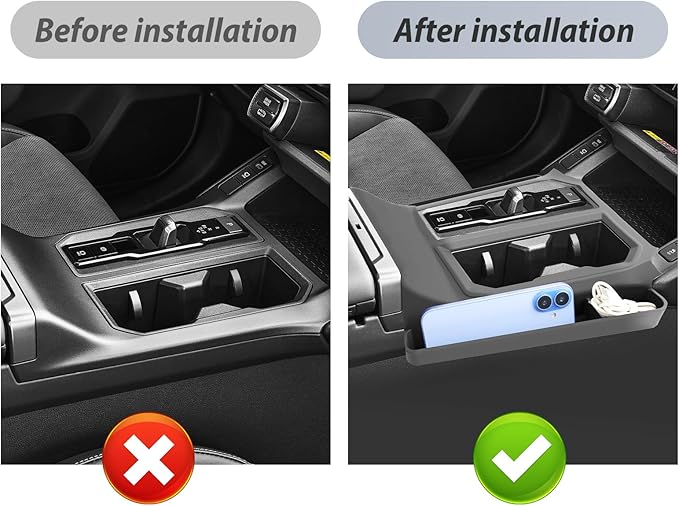SKTU 2PCS for 2026 Toyota RAV4 Center Console Gear Shift Mat for 2026+ Toyota RAV4 (LE/SE/XLE Premium/Woodland/XSE/Limited) Console Gear Shift Mat & Gear Shift Panel 2026 RAV4 Accessories Storage Box