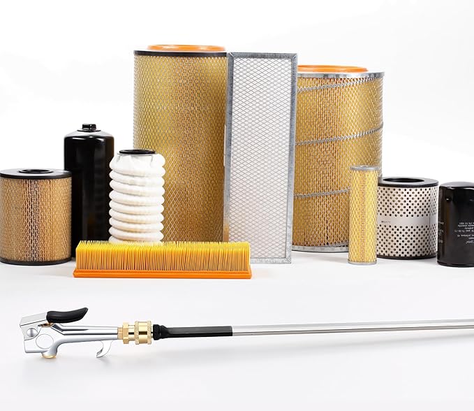 Threlaco 32" Air Filter, Radiator Cleaning Wand for High Efficiency Cooling Systems and Radiators, Water Air Cleaning Wands for Blow out Wash out Kit, Home Car Truck Power Washer Wand