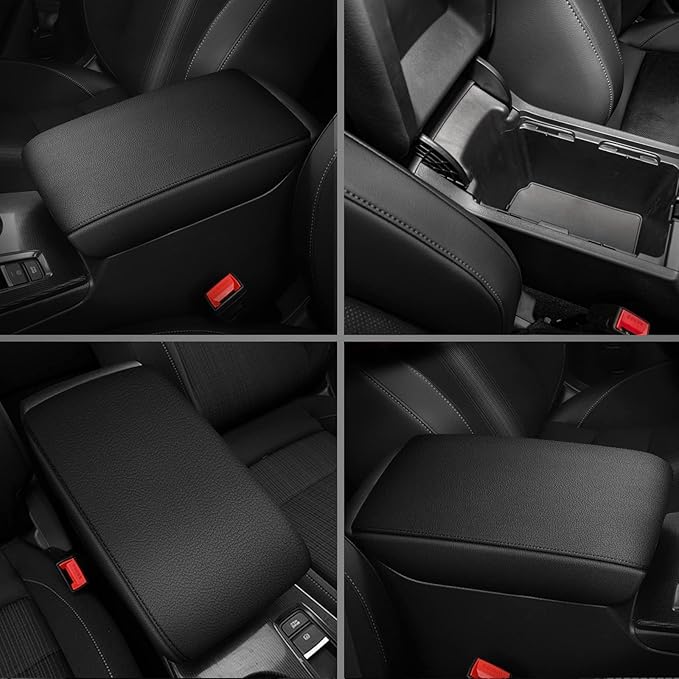 AOMSAZTO Armrest for Toyota Corolla Cross 2022 2023 2024 2025 Middle Leather Black