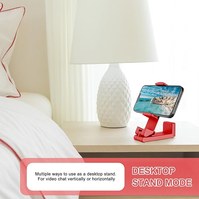 Perilogics Airplane Phone Holder Mount Universal in Flight Hands Free Viewing with Multi-Directional Dual 360 Degree Rotation (Coral)