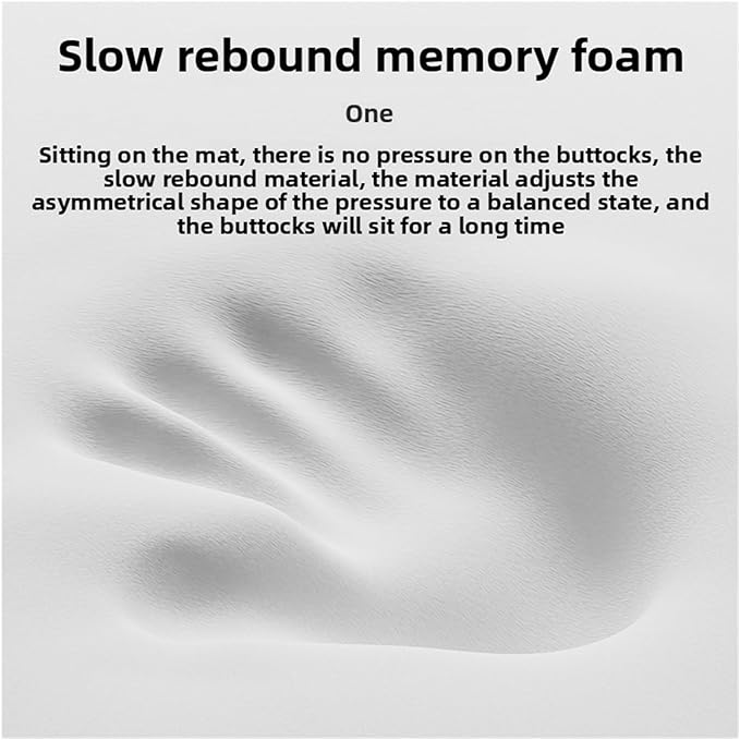 Memory Foam Car Seat Cushions with Lumbar Support - Cool and Breathable Comfort for Car and Office Seats(B,35x35cm)