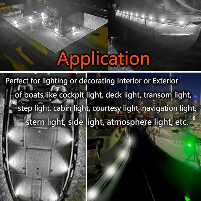 20 Pcs Rock Lights White Strip Lights Wheel Fender Well Underglow Led Lights for Cars Exterior Side Marker for Truck Golf Cart Wrangler RV RV SUV Offroad