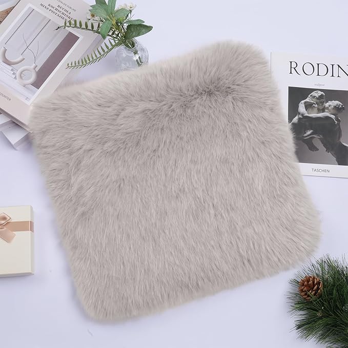 18 Inch Car Seat Plush Cushion Seat Non-Slip Protector Pad for Auto Interior Accessories Office Chair
