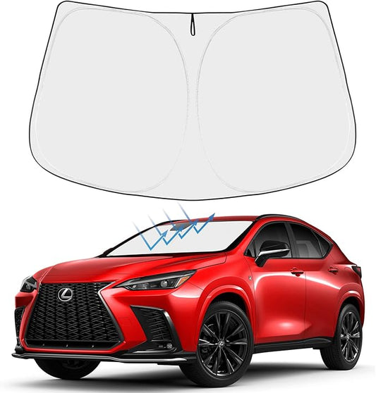 Proadsy 2026 Upgrade Front Windshield Sunshade Foldable Sun Shade Sun Visor Protector Custom Fit 2016-2022 Lexus RX SUV, Accessories