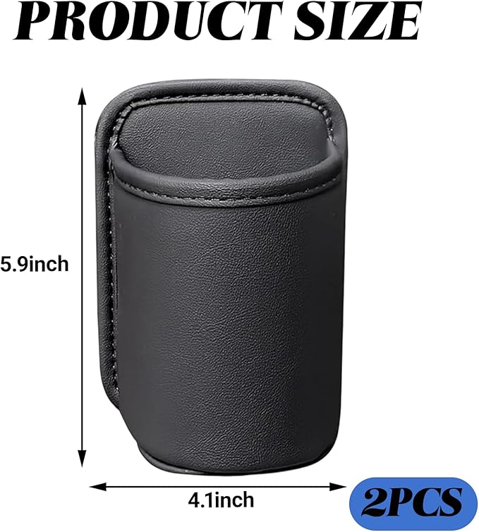 2PCS Large Car Door Cup Holder, Multifunctional Storage Bag Trash Can, Clip On Backseat Pocket Beverage Holder, Waterproof Car Cup Holder, for Water Cup Mobile Phone Change Storage Box