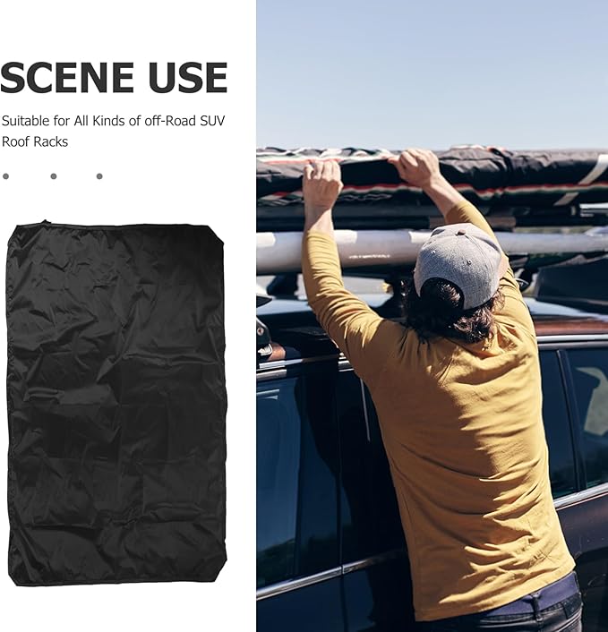 Alipis Car Roof Rack Cover Heavy Duty Rain Protector for SUV and All Vehicles Easy Installation for Off-Road Travel and Cargo Storage