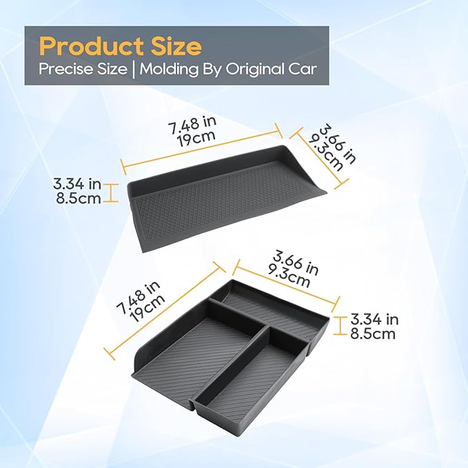 LFOTPP for 2024 2025 2026 CX-90 CX-70 Center Console Organizer for 2024 2025 2026 CX-90 CX-70 Middle Armrest Storage Tray Insert Non-Slip 2PCS CX-90 CX-70 Accessories