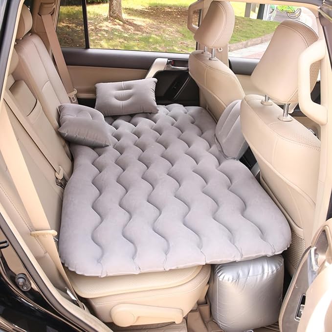 Car Air Mattress for Ford Maverick 2022 2023 2024, Inflatable Car Bed for Back Seat Sleeping, Soft Car Inflatable Bed Back Seat Mattress Airbed,B Grey