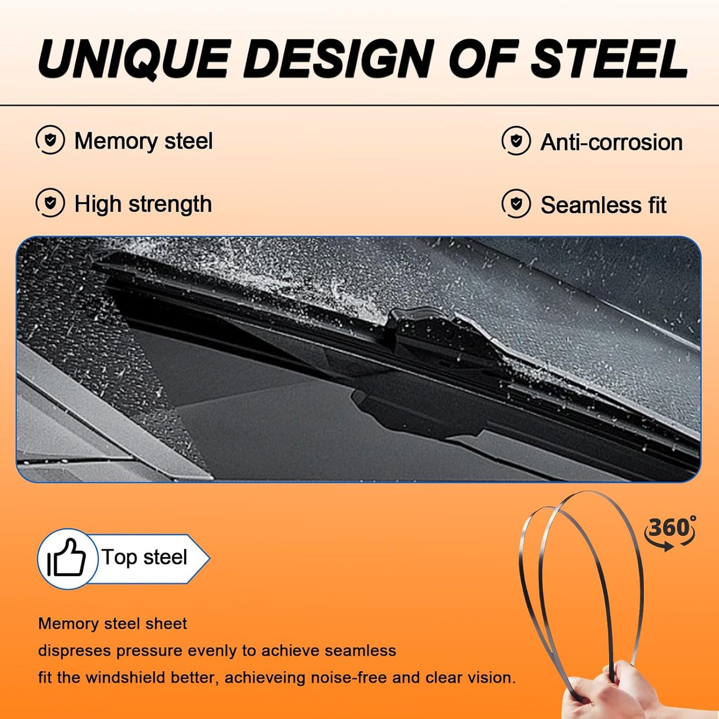 HULADAED® 26'' 18'' 11'' Windshield Wipers Replacement for Volkswagen/VW Golf GTI 2021-2015 Volkswagen Taos 2021-2024,Silicone Front Rear Wiper blades for MY Car-All Weather & Quiet(3 PACK)