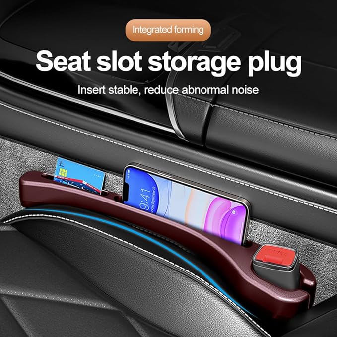 Stacool [2026 Upgrade] 2PCS Car Seat Gap Filler with Phone Holder,Multi-Function Car Side Seat Gap Filler for Prevent Items Falling,Universal Car Seat Organizer Car Accessories (Red)