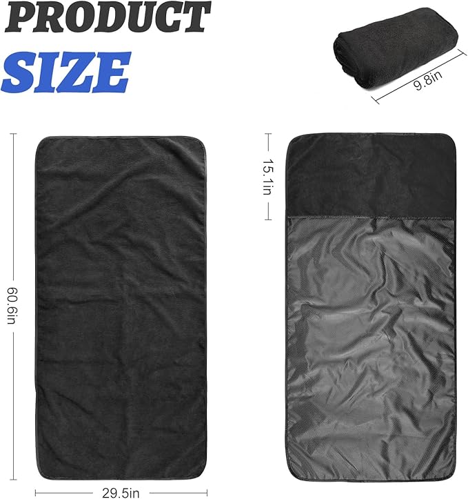 Car Front Seat Cover: Waterproof & sweatproof, fits all cars/SUVs/trucks. Ideal for gym, sports & beach. 3-layer non-slip, easy machine wash. Shields seats from stains & wetness. (Black, 1Pcs)