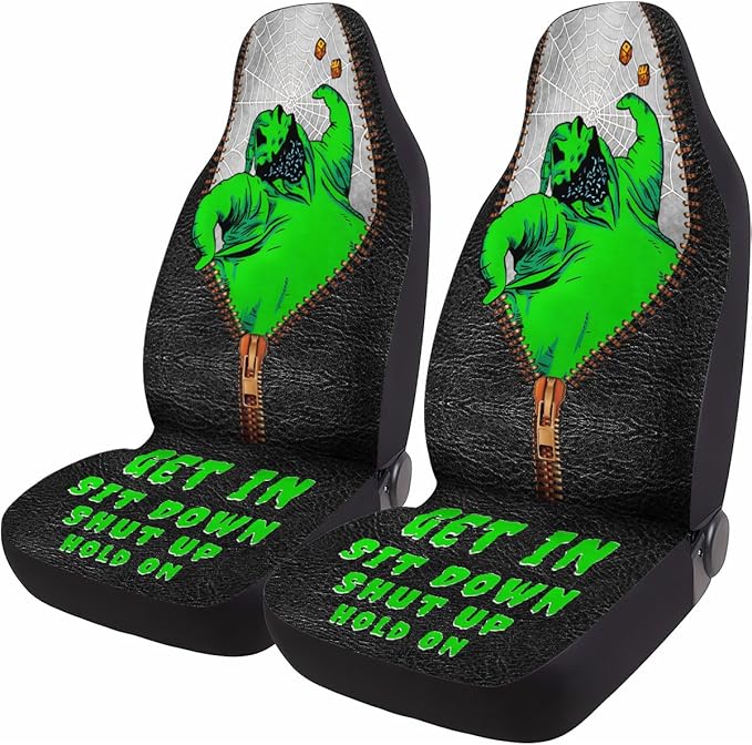 GENANY Nightmare Sack Car Seat Covers Set of 2, Breathable Front Seat Covers for Truck Sedan SUV, Horror Car Accessories, Horror Gift for Women Men