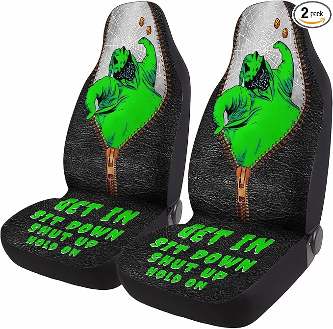 GENANY Nightmare Sack Car Seat Covers Set of 2, Breathable Front Seat Covers for Truck Sedan SUV, Horror Car Accessories, Horror Gift for Women Men