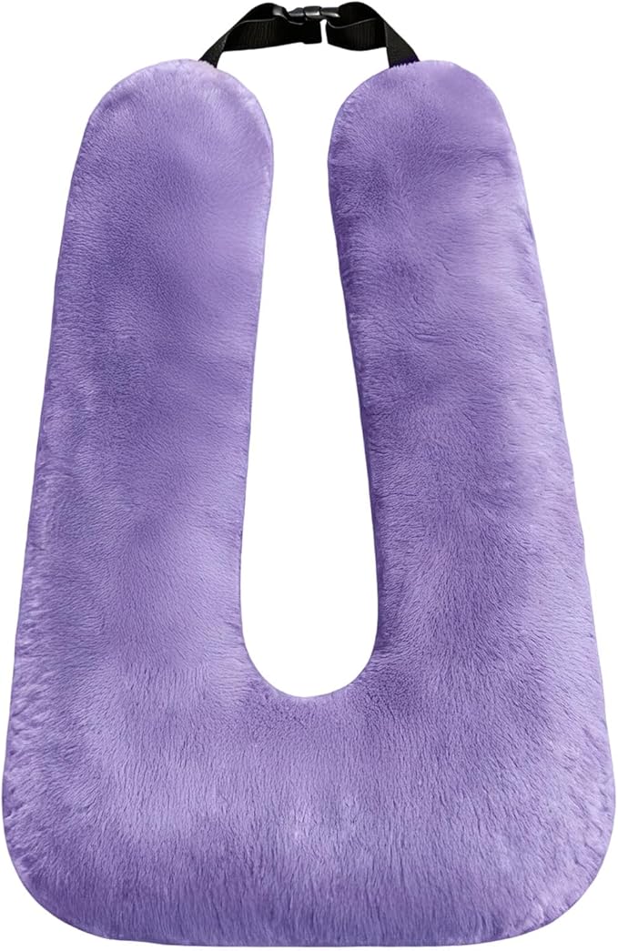 Travel Pillow, Car Pillow for Kids, Car Sleeping Pillow for Adults, Travel Pillow for Kids with Adjustable Strap, Support Head and Neck on Road Trips, Car Travel Essentials, Purple