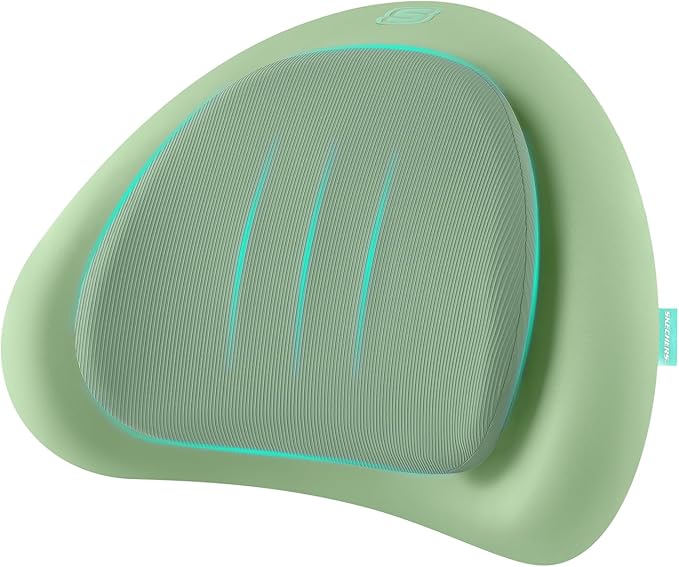 Skechers Lumbar Pillow Premium Memory Foam, Double-Layer-Office Chair Cushion for Tailbone Pain Relief,Butt Pillow for Office Chair,Car seat Cushion,Long Sitting Office Workers,and Car Drivers,Green