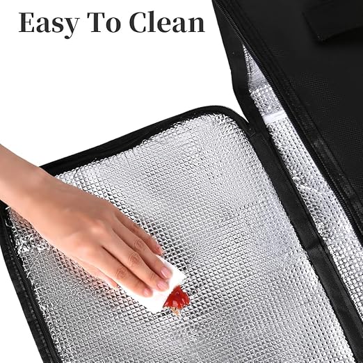 Bodaon Insulated Casserole Carrier Bag, Fits 9x13 and 11x15 Inch Baking Dish with Lid, Casserole Carriers for Hot or Cold Food for Transport, Thermal Lasagna Potluck Warmer Travel Tote, Black