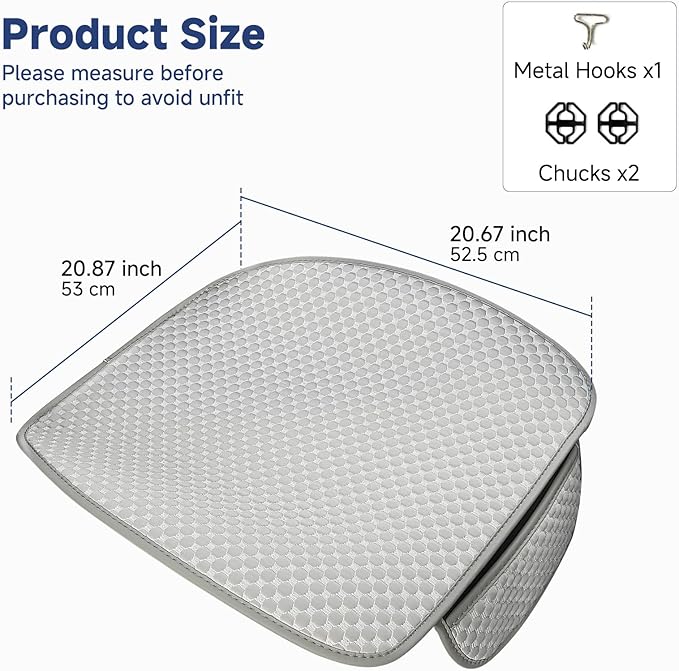 West Llama Car Seat Covers for Summer,Ice Silk Bottom Seat Covers for Cars Include 1 Piece Front Driver Seat Pad Mat Universal Fits 90% SUVs,Cars,Sedans(1Piece-Gray)