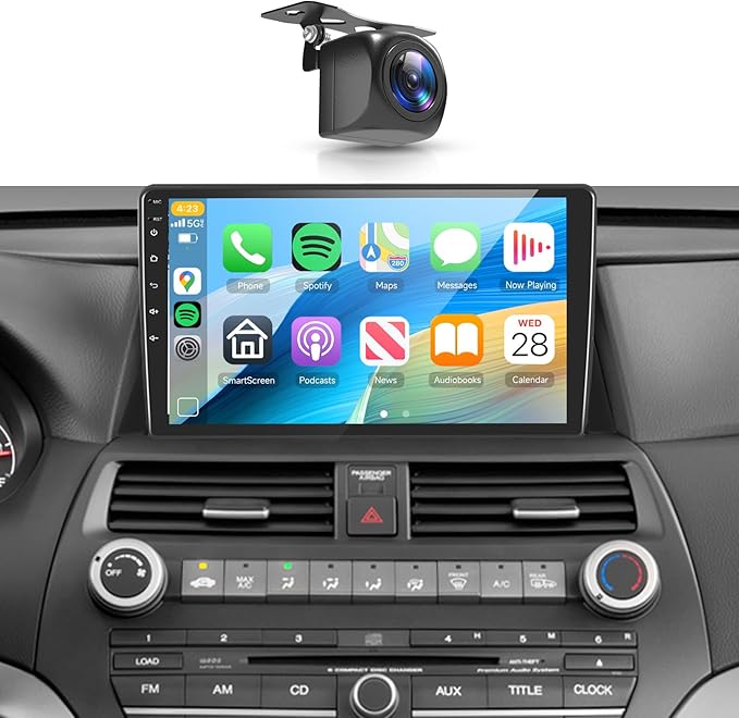 4G+64G 5G WiFi for Honda Accord 8th 2008-2013 Car Stereo Wireless Carplay Android Auto,10.1" Touchscreen Radio Android 15.0 GPS EQ DSP Bluetooth 5.0 SWC FM/RDS+AHD Backup Camera