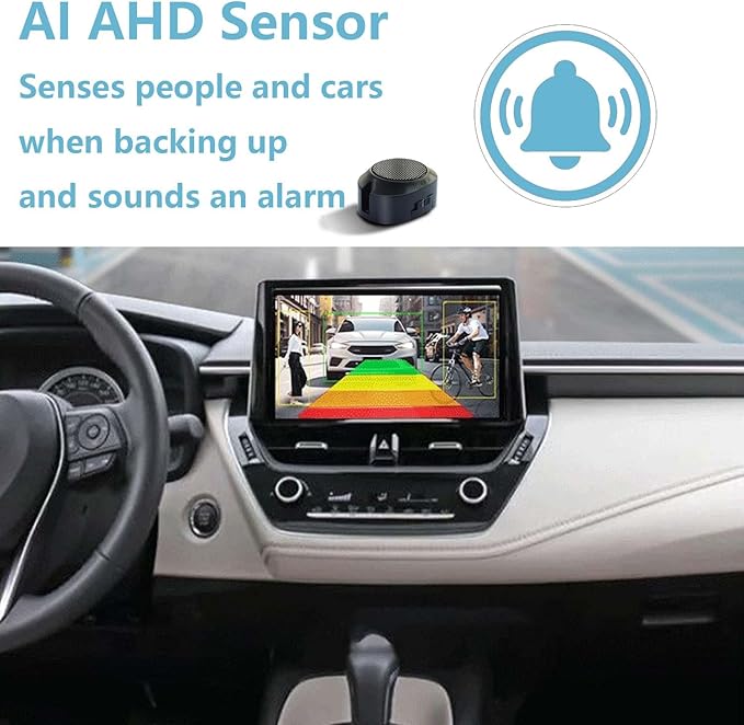 1080P Alarm Sensor Backup Camera Rear View Reverse Camera Universal for Pickup Truck Car SUV 170 Degree Perfect Angle Night Vision IP69 Waterproof DLD01