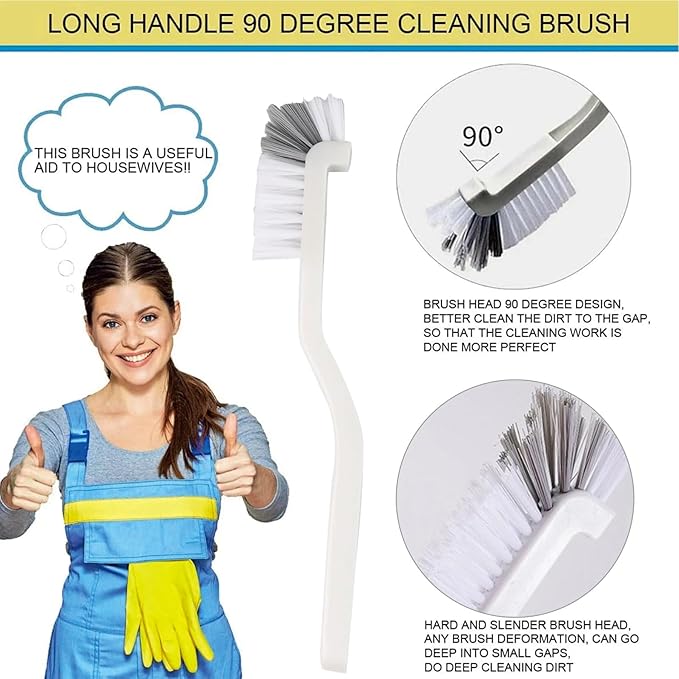 16 Pcs Crevice Cleaning Brush, Corner Brush, Screen Cleaner Brush, Cleaning Tools for Housekeeping, Garbage Disposal Cleaner Brush, Window Track Cleaning Tools, Kitchen (16Pieces)