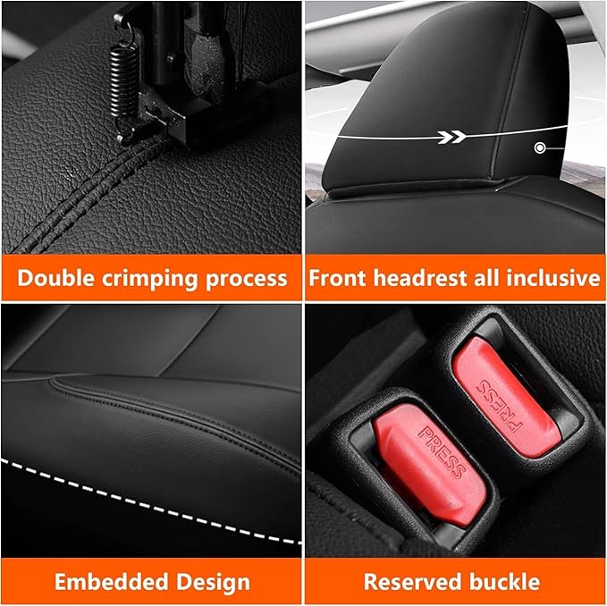 AOMSAZTO Custom Fit Seat Covers for Mazda CX-30 2020 2021 2022 2023 2024 2025 CX30 Car Seat Covers Full Set Black Faux Leather Compatible Airbag（New-CX30）
