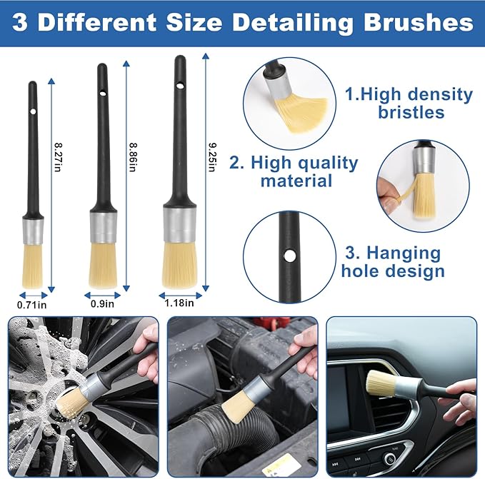 Viewsun Windshield Cleaner Tool 28 Pcs Car Interior Cleaning Kit, Car Detailing Kit Interior Cleaner, Car Detailing Brushes, Car Cleaning Gel, Inside Cleaning Supplies Accessories for Women Men