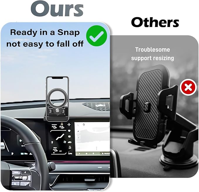 Car Phone Holder for 2024 2025 2026 kIA EV9 Accessories Apply to 12.3 Inch Touch Screen Fixed Clip Magsafe Cell Phone Mount Hands-Free 360° Rotation
