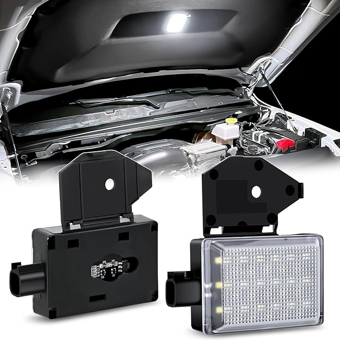 Nilight Under Hood Courtesy Light White Beam Plug and Play Compatible with 1998-2010 Dodge Ram 1500 2500 3500, 2006-2019 Dakota Charger, 1998-2001 Wrangler Grand Cherokee