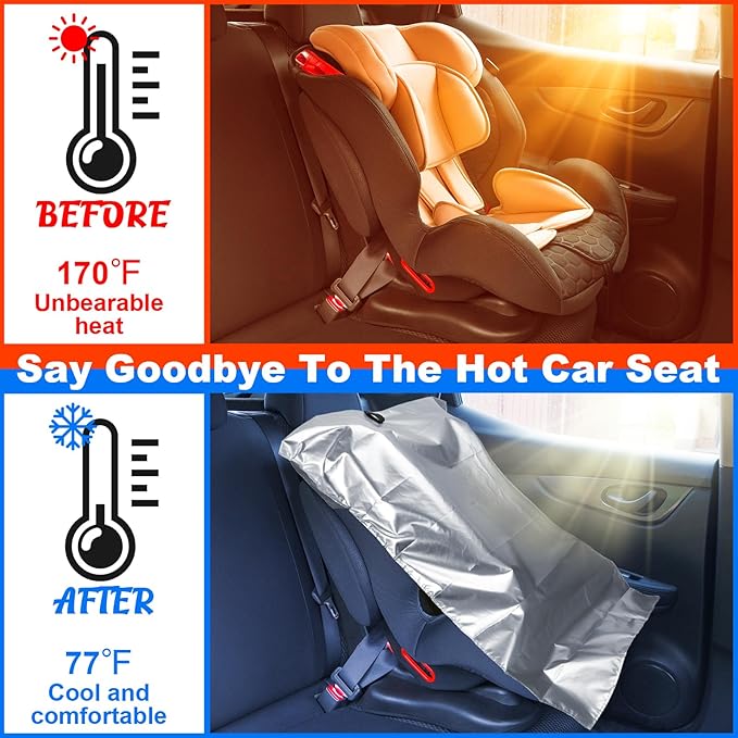 Baby Car Seat Sun Shade Cover,Infant Car Seats Heat Protector,Baby Travel Accessories to Keep Toddler Seats at Cool Temperature,CarSeat Cooler Cover UV Protection from Heat/Sun for Babies Seat