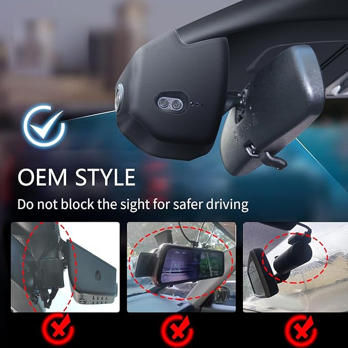 Mangoal 4K Dash Cam for 11th Honda Civic 2022-2026(Black), Si Type R Hatchback XL Sport SE EX_L Touring 1.5 2.0T, Integrated OEM Look, UHD 2160P Video, WiFi & App, GPS, 64GB Card