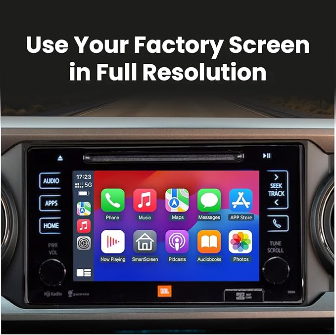 Wireless/Wired Adapter for CarPlay Android Auto Compatible with Toyota Tacoma 2014-2019 Entune 2.0 High Definition Audio High Screen Resolution.