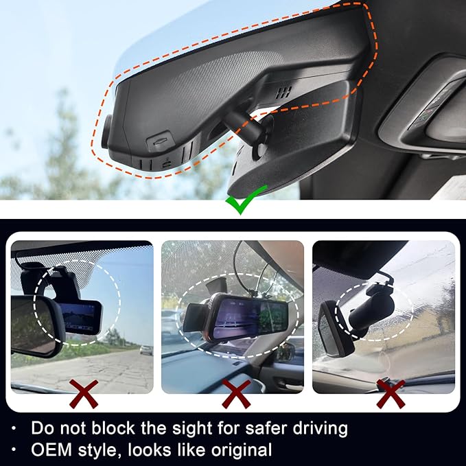Mangoal STARVIS 2 Front 4K HDR Dash Cam IMX678, Fit for Chevy Silverado 1500 2019-2021, 1500 Limited 2022 and HD 2020-2023 (Model A), 5GHz WiFi, GPS, 64GB