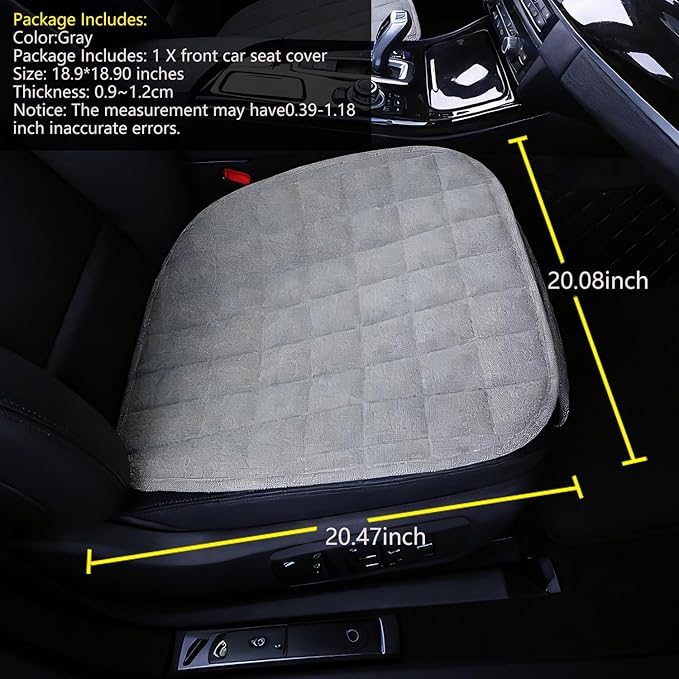 Suninbox Car Seat Cover,Linen Bottom Car Seat Covers,Universal Cloth Car Seat Cushion Cooling Breathable Ventilated Front Seat Only[Gray] Automotive, SUV, Truck, and Van