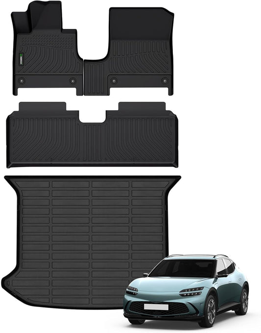 ANBINGO®- Floor Mats & Cargo Liner for Genesis GV60 2025 2024 2023 All Weather Protection TPE Waterproof Non-Slip Car Floor Liners 1st & 2nd Row Set, for 2025 GV60 Accessories