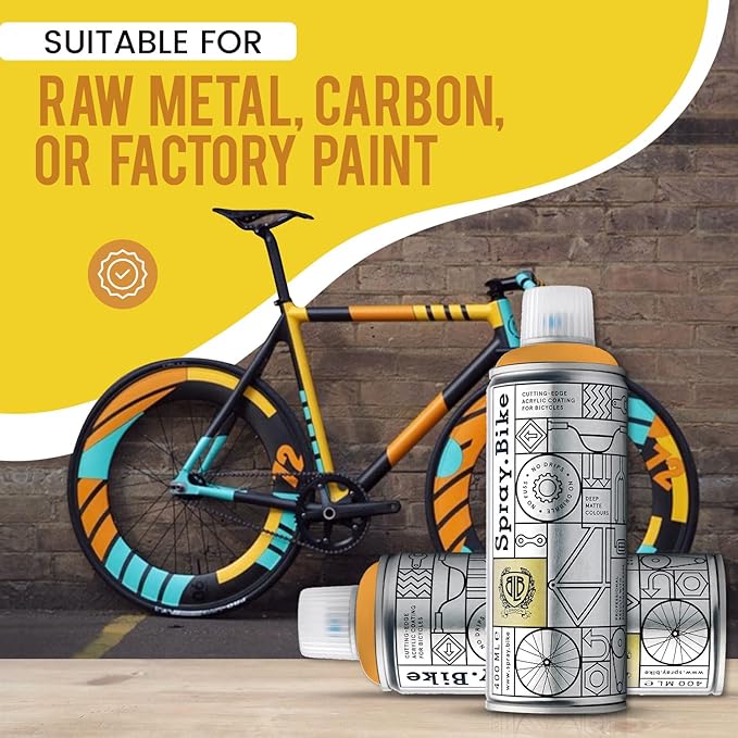 Spray.Bike Spray Paint | Designed Mainly for Bicycles | Multi-Use Acrylic Spray Paint for Metal, Plastic | High Coverage Bike Paint, 400ml, Carlton