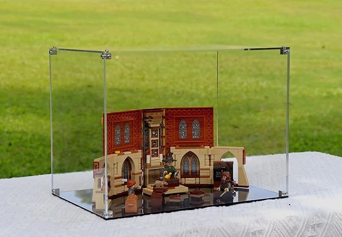 All Clear Acrylic Football Display Case, Assembly Box for Football Display, High-end Memory Box for Football & Memorabilia (12x8x9”)