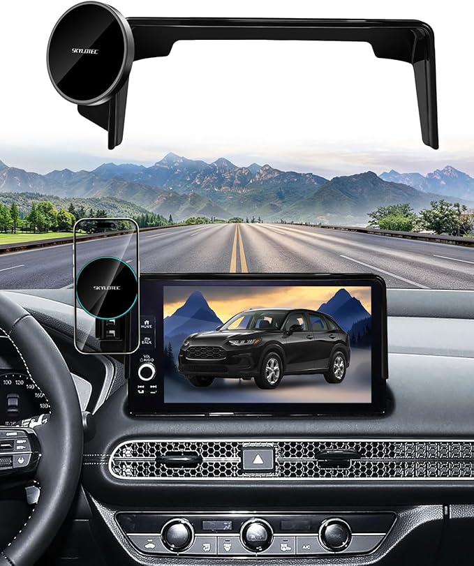Phone Mount for Honda CR-V CRV 2023-2026/HR-V HRV 2023-2026/Pilot 2023-2026 Accessories 7/9-Inch Screen Screen, Magnets CR V Phone Holder for MagSafe, Wireless Charger Magnetic Bracket for Cell Phones