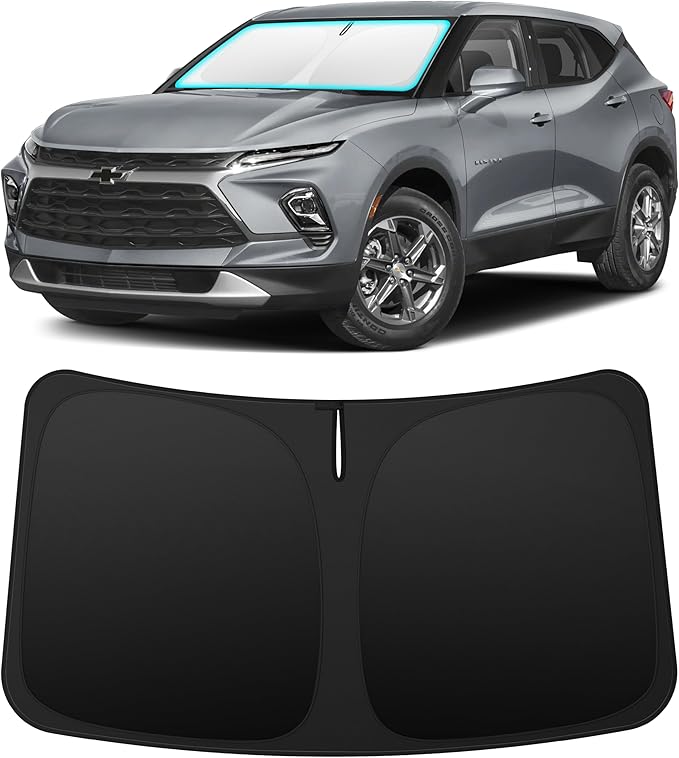 INSAUTO Custom Fit Windshield Sun Shade Accessories for Chevrolet/Chevy Blazer 2019-2026, Foldable Front Window Sunshade, UV & Heat Reflector, Keeps Interior Cool, Includes Storage Bag